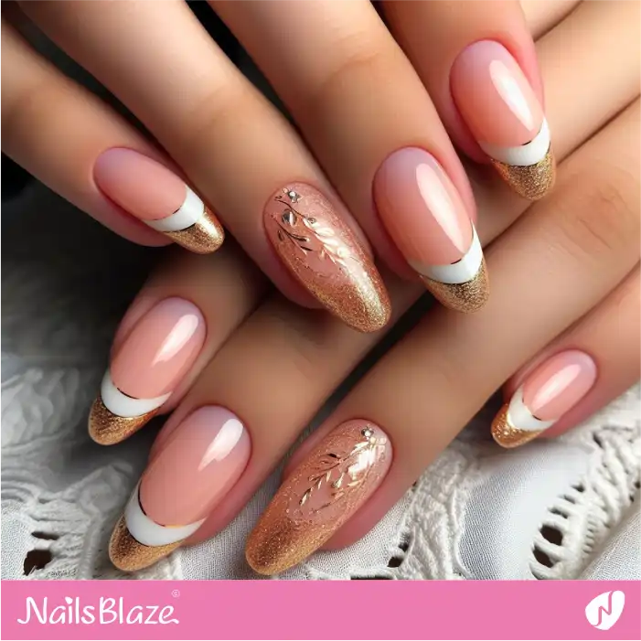 Double French Peach Fuzz Nail Design | Color of the Year 2024 - NB1770